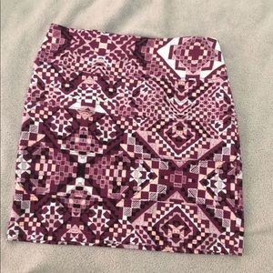 Printed Mini Pencil Skirt